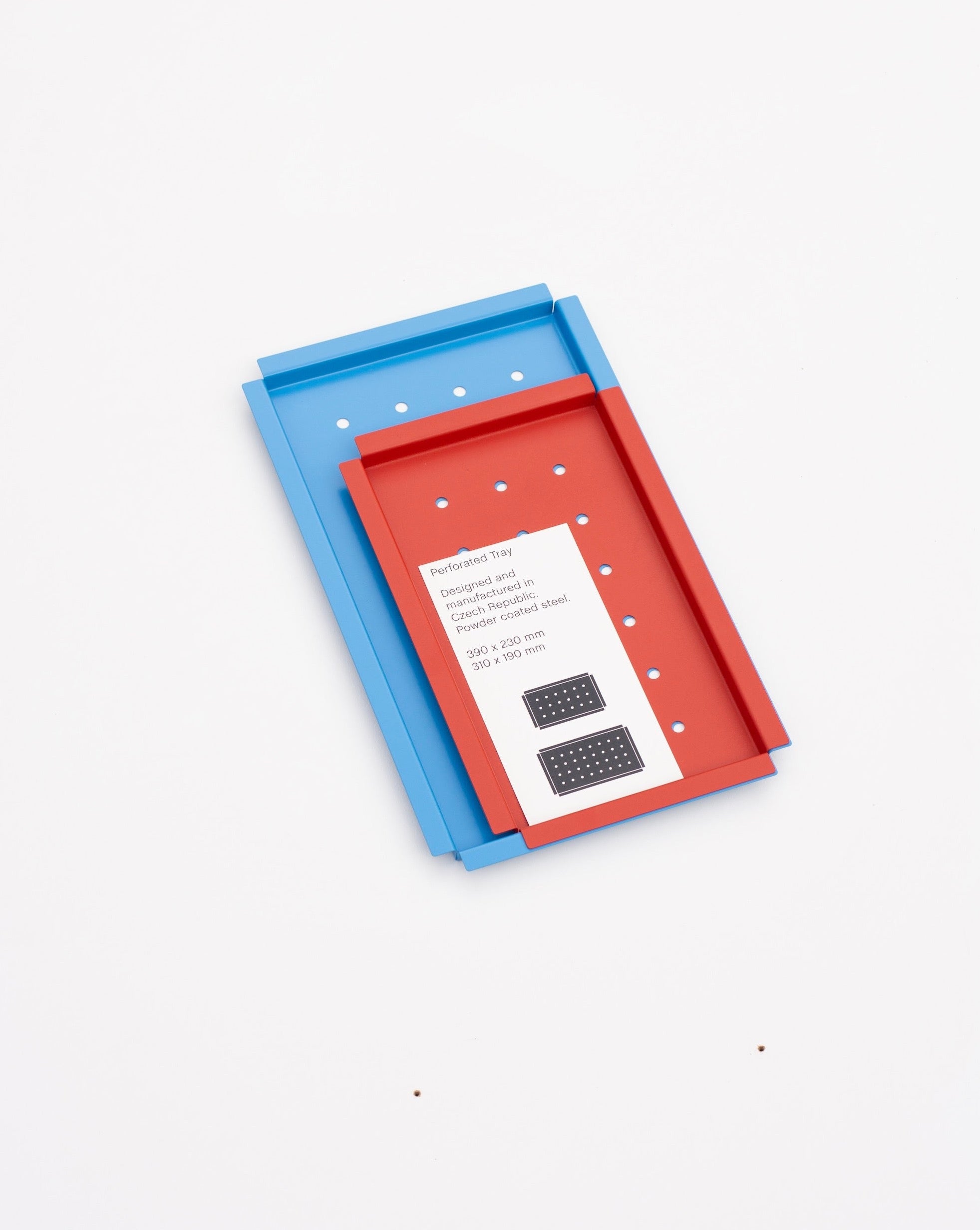 Perforovaný podnos - modrý