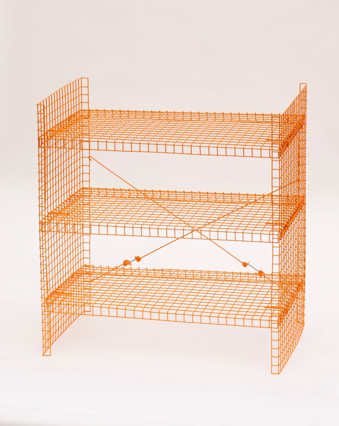 Drátěná police - oranžová