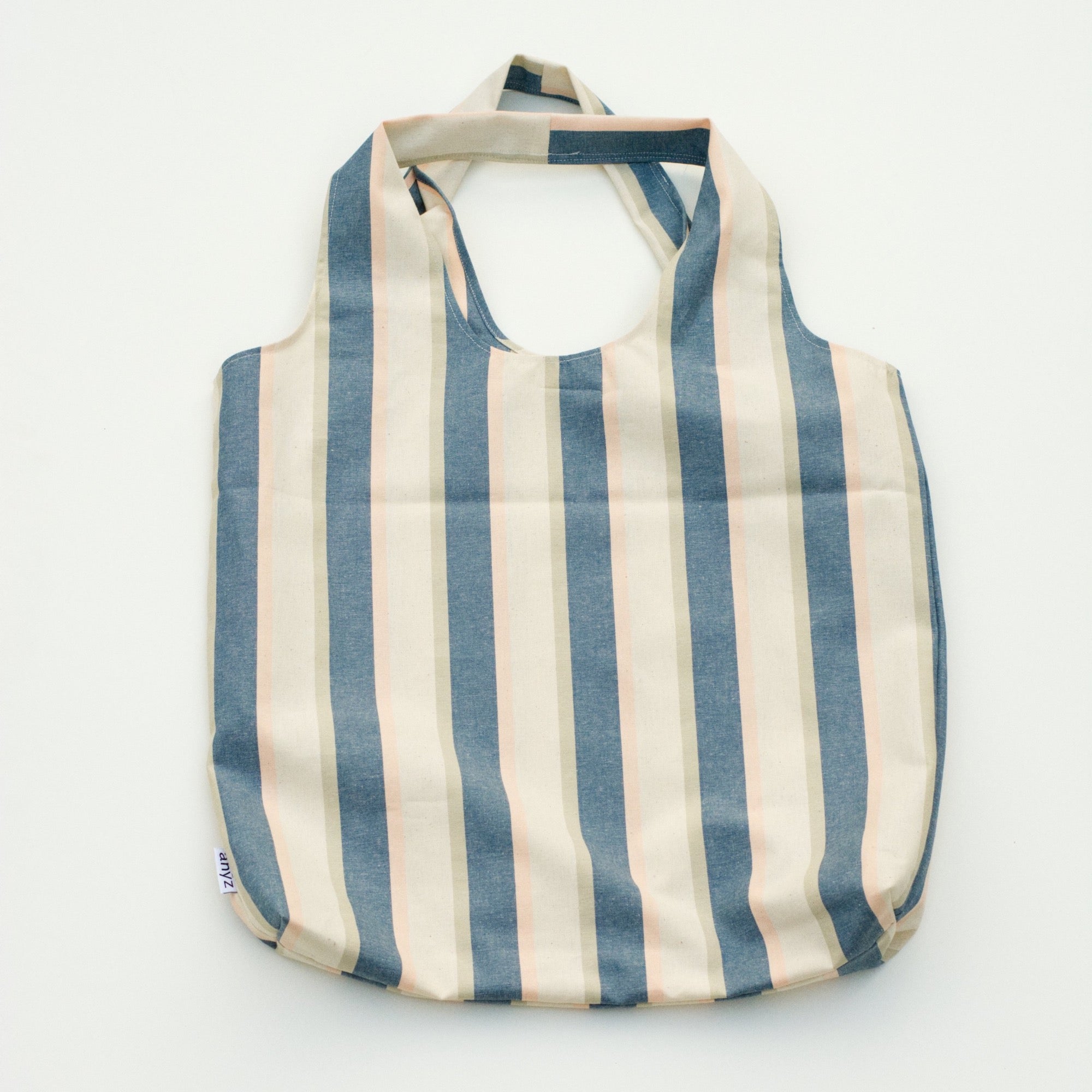 Pruhovaná taška - modrá