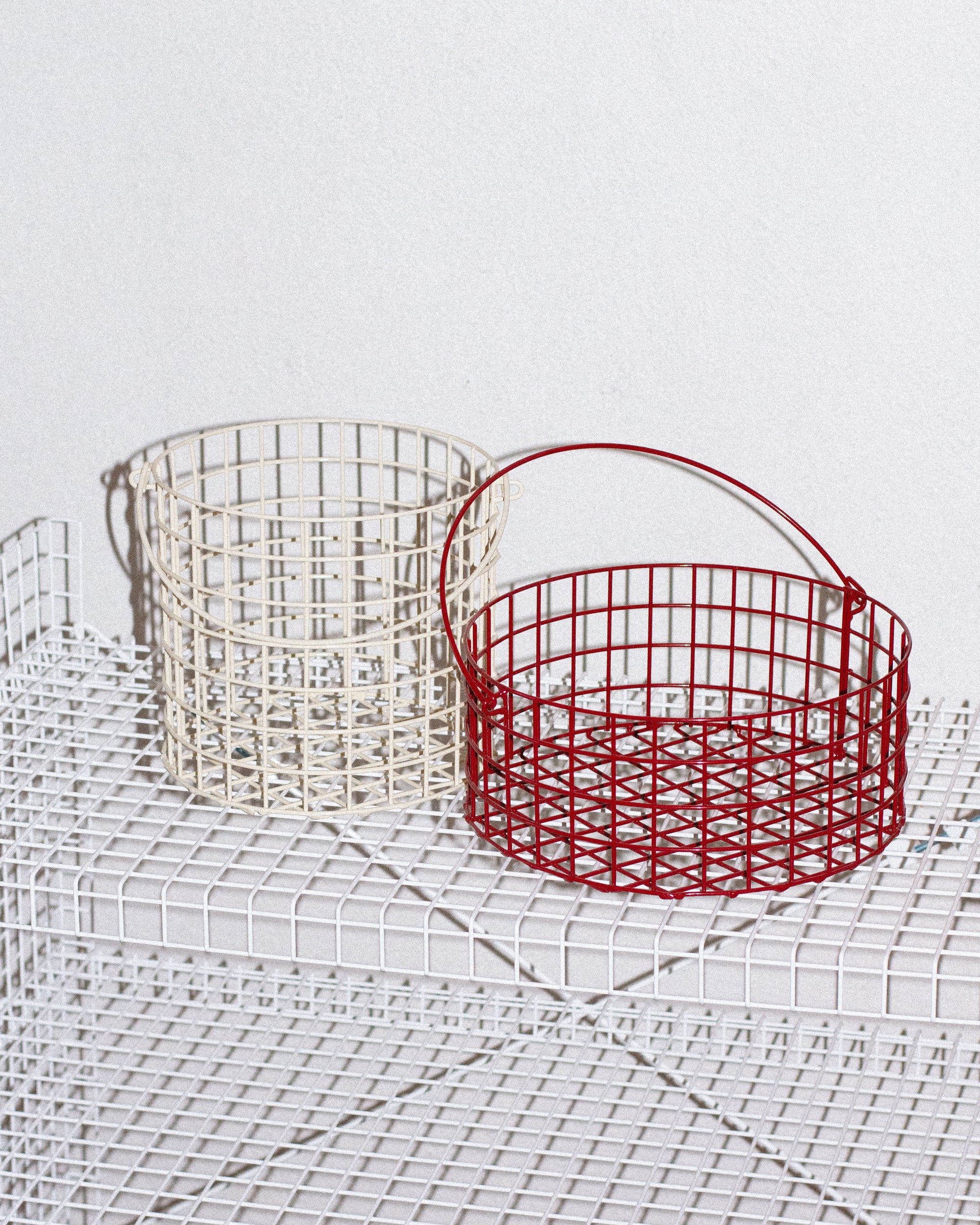 Wire basket B - beige