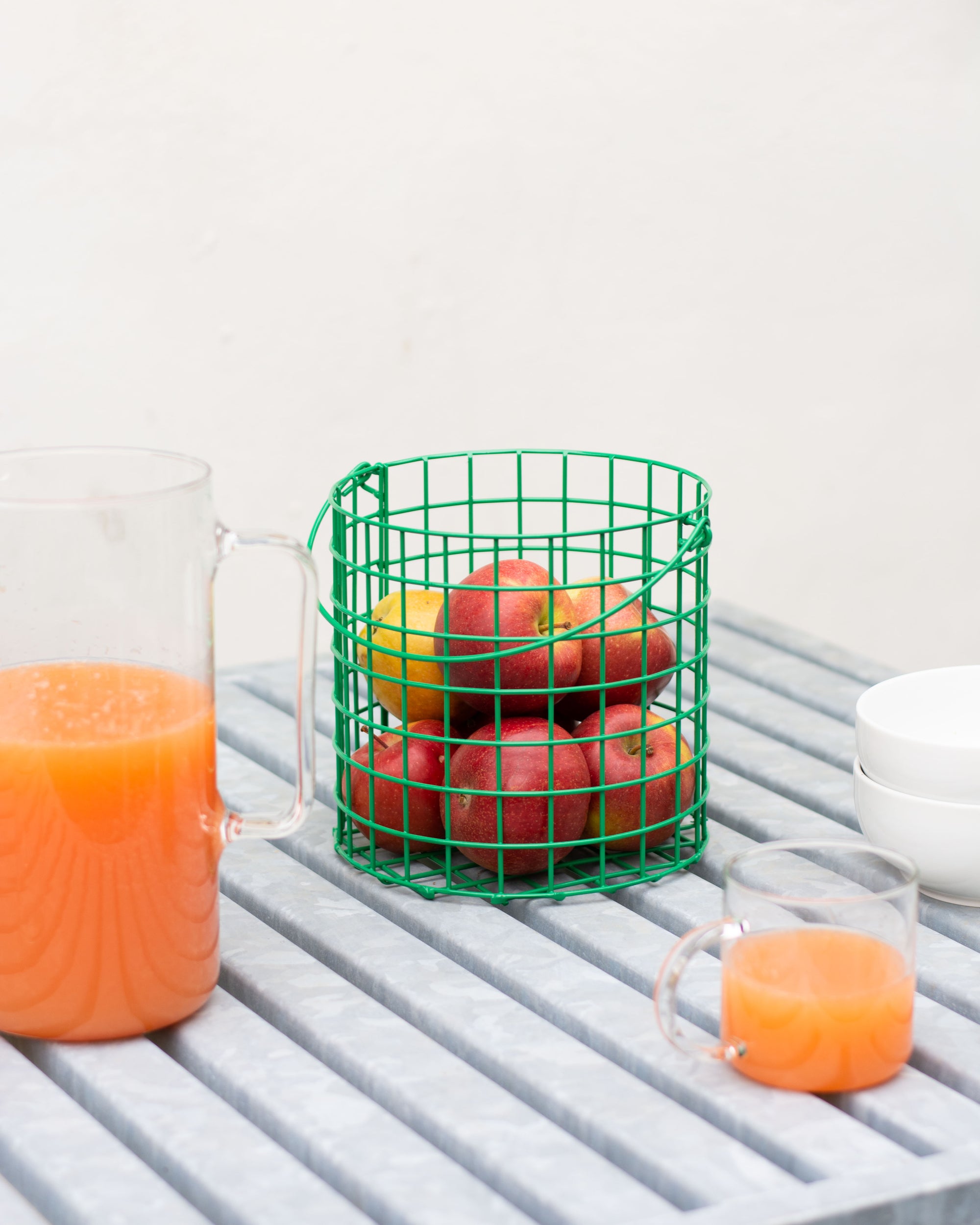 Drátěný koš B - zelený