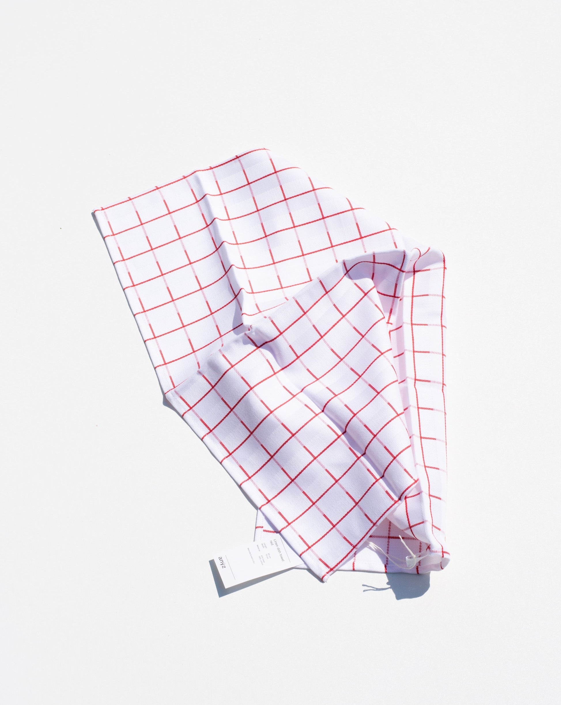 Lněná utěrka červená