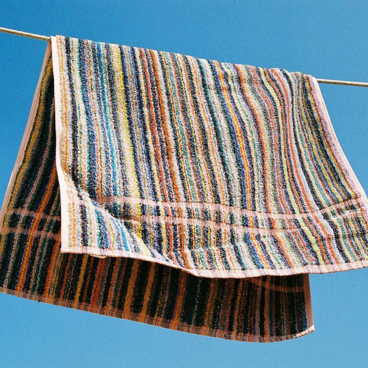 Linen rainbow towel